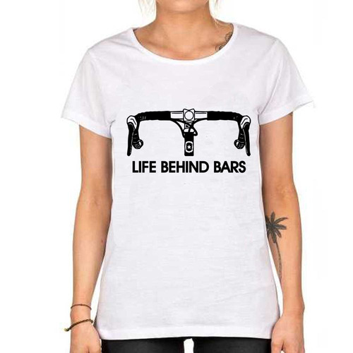 Remera De Mujer Life Behind Bars Bicicleta Bici Deporte Ruta