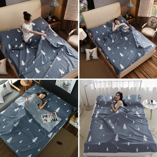 Azarxis Saco De Dormir Ligero Algodón Sábana De Viaje Limpio