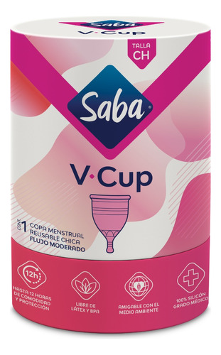 Copa Menstrual Reusable Saba V-cup Talla Chica