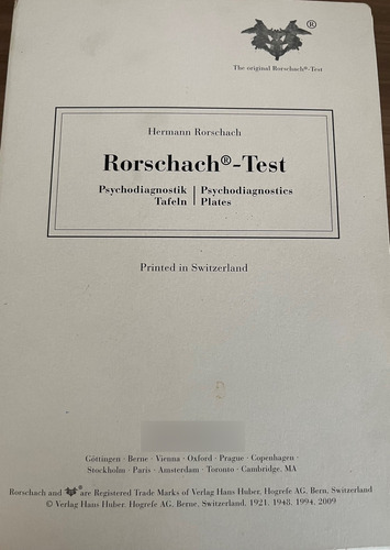 Test De Rorschach - Láminas Originales