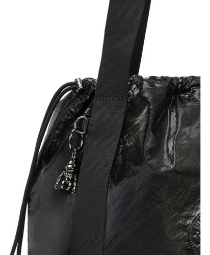 Bolsa De Ombro Elmar Jet Black Glam Kipling cor Preto