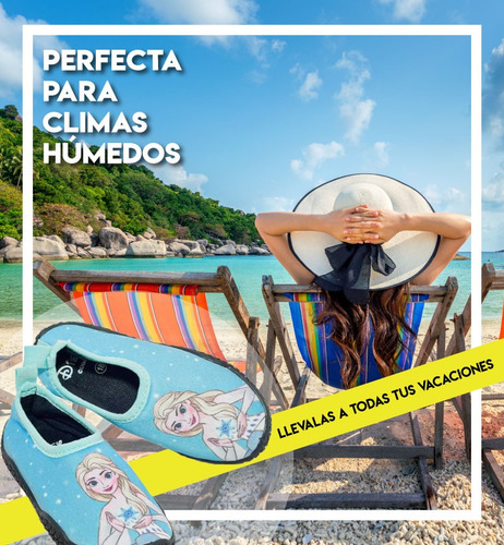Zapato Acuatico Sandalia Niña Disney Princesa Frozen Elsa