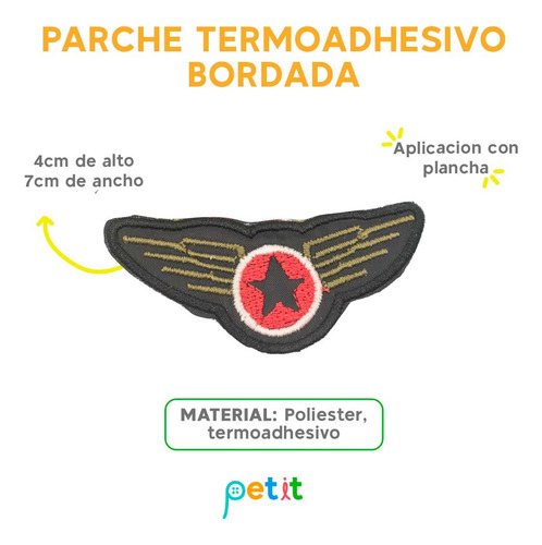 Parche Termoadhesivo Bordada Militar A.422 X3 U. Único