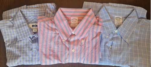 3 Camisas Para Caballero, Talla 34, Diferentes Colores