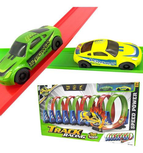 Pista De Autos Speed Power Track Racing Multi Loop !
