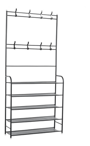 Rack Multifincional Colgador Con Zapatera 5 Niveles  