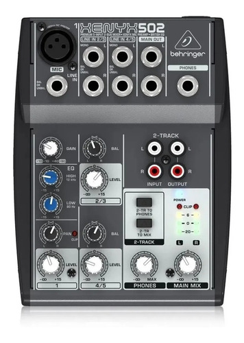 Mesa De Som Behringer Xenyx 502 C/ 5 Entradas E Pré-amp