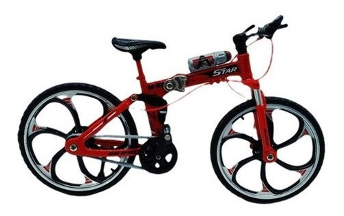 Miniatura Bicicleta Moutain Bike Mini Vermelha Crazy Aero