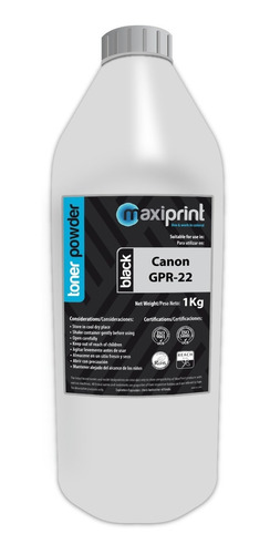 Polvo De Toner Maxiprint Compatible Canon Negro (gpr-22)