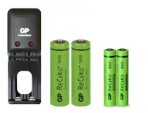 Comprar Cargador Gp Con 4 Baterias Pilas 2 Aaa  2 Aa Recargables 