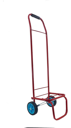 Carrinho Feira Mercado Ferro Forte Pvc Vermelho 98cm