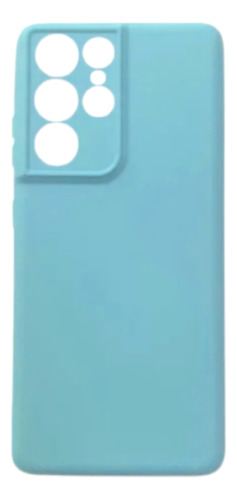 Capa Case Aveludada Compatível Samsung Galaxy S21 Ultra 6.8 Cor Azul-celeste Para S21 Ultra