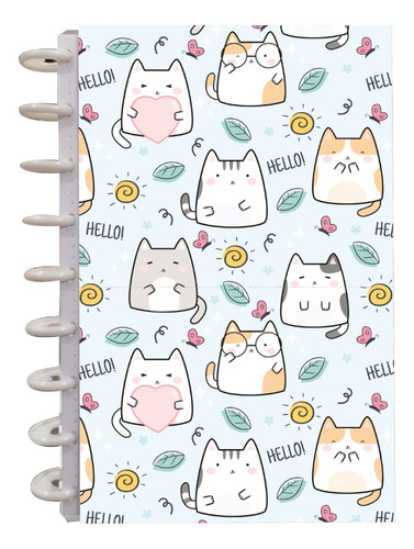 Cuaderno Discos T/frances 80hjs 105grs Pastadura 2 Separador Gatitos
