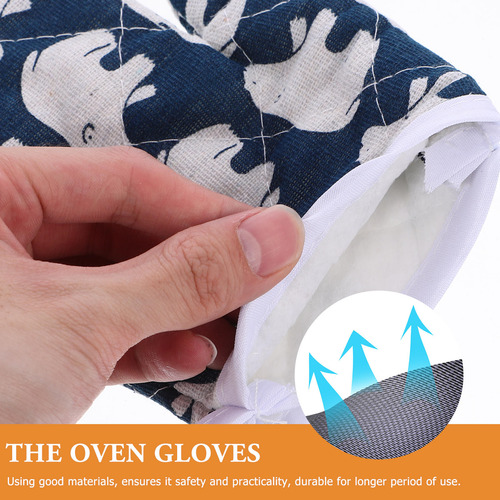 1 Par De Guantes De Horno Resistentes Al Calor Y Antidesliza