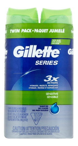 Paquete De 2 Gel De Afeitar Gillette Series 7 Onzas Piel