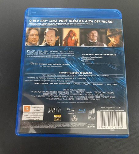 Imagem 2 de 4 de Blu Ray Rápida E Mortal - Nacional - Rarissimo - Lombada Az