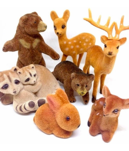 Conejo Conejito Mini Animales Bosque Felpa Torta Caketopper