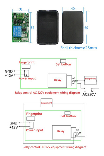 Placa De Control De Huellas Dactilares X5access Control 7-30