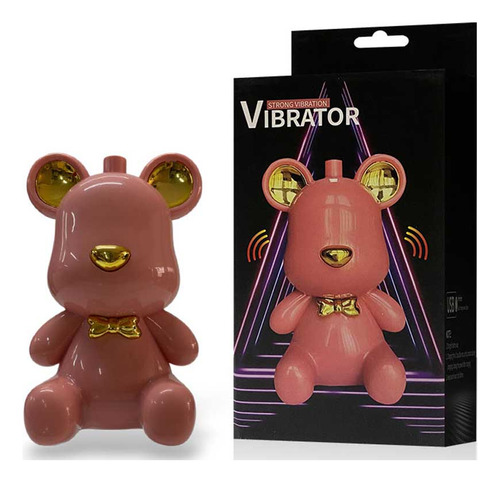 Vibrador Recarregável Design De Urso 2 Modos De Vibração