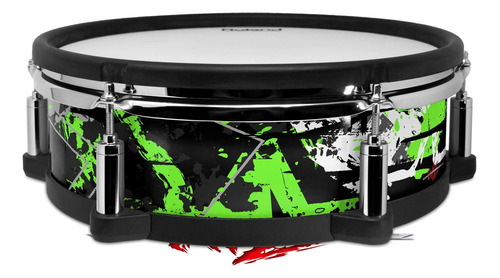 Skin Wrap Para Roland Drum Baja Neon Green (tambor No
