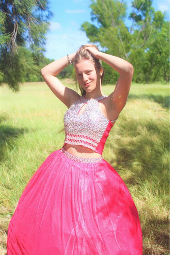 Vestido Quinceañera 15años Cumpleaños Xv Coral Rosado Fiesta