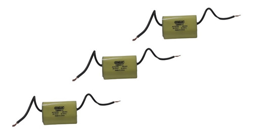 Capacitor Ventilador 4uf Corilux Amarillo Pack X3 