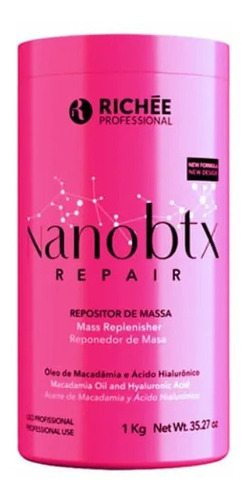 Nanobtx Richee 1kg Reponedor De Masa Capilar Nanobotox