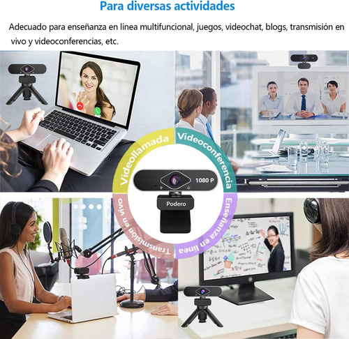 Cámara Web Usb Full Hd 1080p Con Micrófono Transmisión En Vi