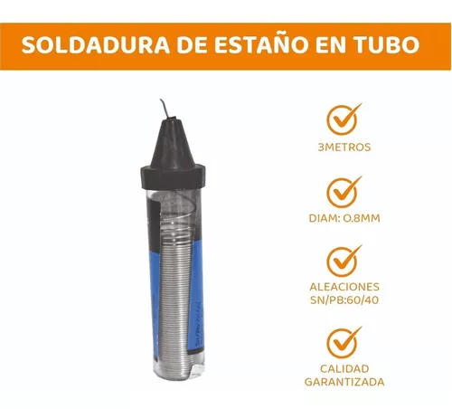 SOLDADURA DE ESTAÑO EN TUBO 60/40