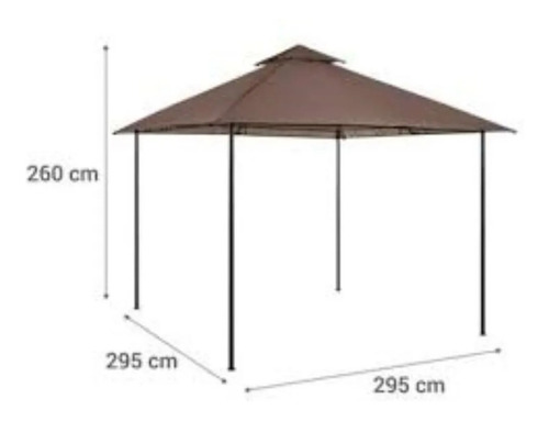 Imagen 2 de 3 de Toldo Pérgola 2,95x2,95 Mt Just Home Collection