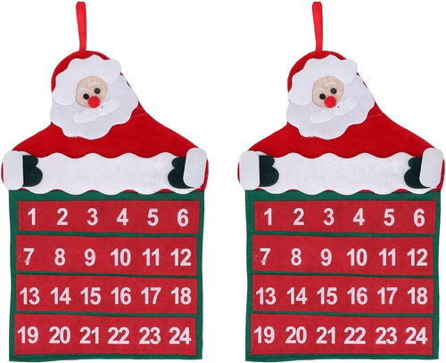 Calendario De Cuenta Regresiva De Navidad De 2 Piezas