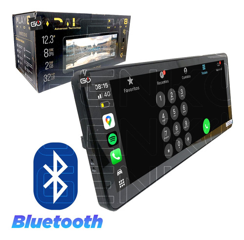 Multimidia Wide 12.3p Carplay Hrv 2022 À 2025 C/ Tv Digital