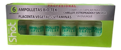 Kolor Shot Ampolletas Placenta Vegetal + Vitaminas C/6