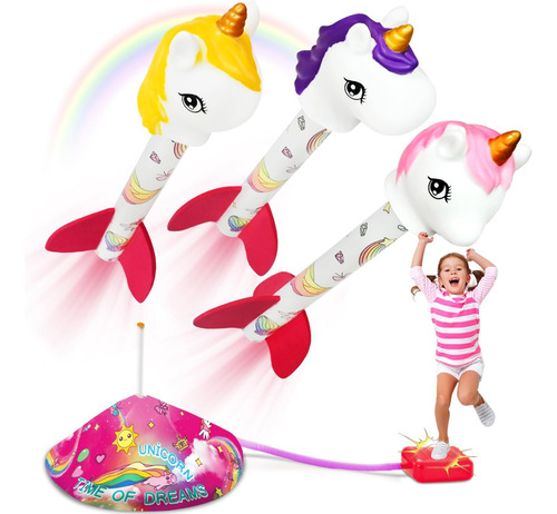 Juego De Lanzador De Cohetes De Unicornio Para Niños, Juguet