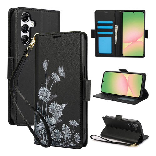 Funda De Piel Con Tapa Tipo Cartera Para Samsung Galaxy A56 A36 A26 A16 A06