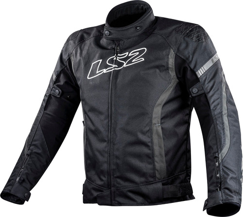 Jaqueta Moto Masculina Ls2 Gate Cinza Impermeável Motoqueiro