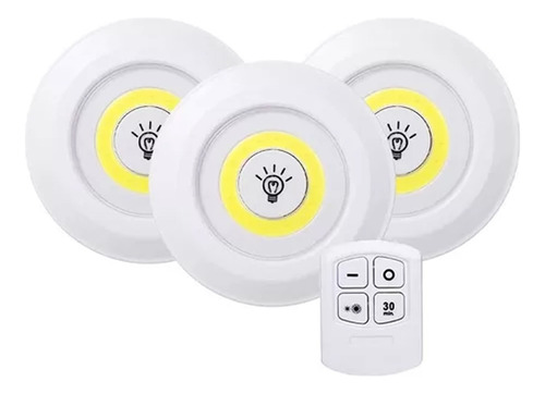 Luz Led Foco Lampara Luces Inalámbrica Con Control Remoto