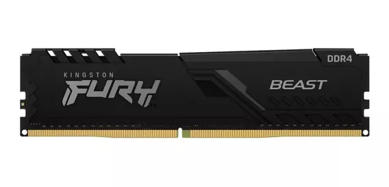 Memoria RAM Fury Beast DDR4 gamer color negro 16GB 1 Kingston KF432C16BB1/16