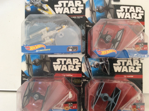 Lote Star Wars Starship: Y-wing + 3 Tie Fighters Diferentes