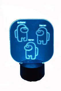 Lámpara Led Rgb Among Us Crew 7 Colores