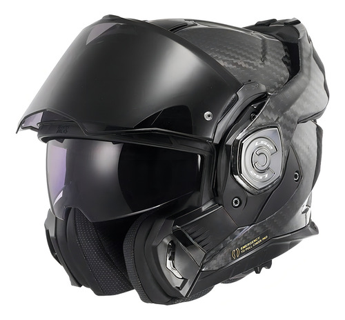 Casco para moto rebatible LS2 Advant escamoteável Advant X ff901 negro mate carbon talle S