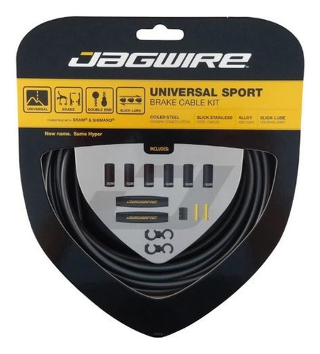 Jagwire Universal Sport Brake Kit (hyper), Negro