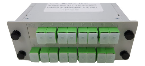 Splitter Plc Tipo Cassete 1x16 Sc Apc Monomodo Ftth