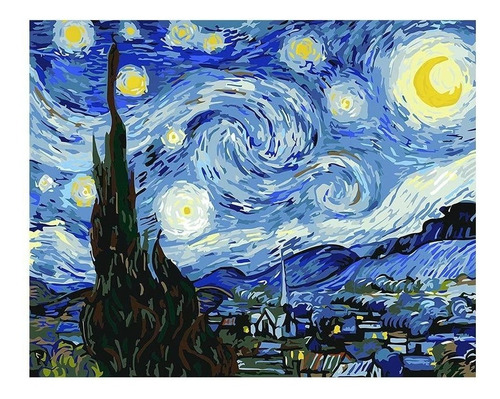 Pintura Por Números Van Gogh La Noche Estrellada Kit