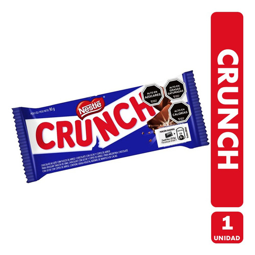 Crunch Chocolate De Leche Con Copos De Arroz (contiene 80g)