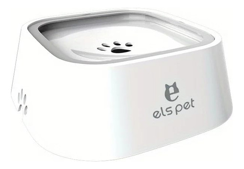 Els Pet Anti Splash Bowl tazón de perro 1L color blanco