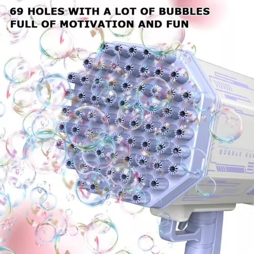 Bubble Gun Rocket 69 Buracos Bolhas de Sabão Metralhadora Forma