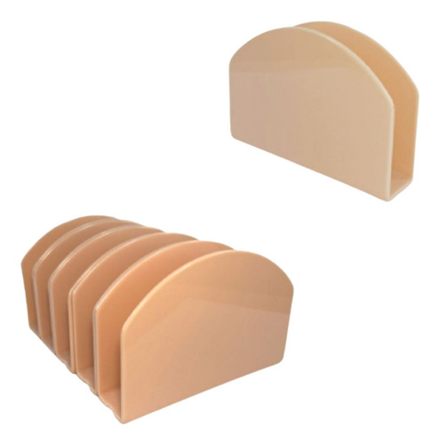 Juego de 5 servilleteros para centro de mesa, decoración de varios colores, color nude