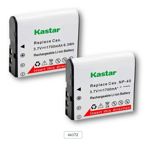 (2) Baterias Mod. 66172 Para Casio Exilim Zoom Ex-z50
