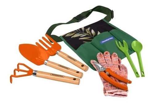 Juego Set Cinturon Con Herramientas De Jardineria Tramontina